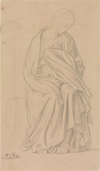 JEAN-HIPPOLYTE FLANDRIN (Lyon 1809-1864 Rome) Two pencil drawings.